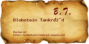 Blobstein Tankréd névjegykártya